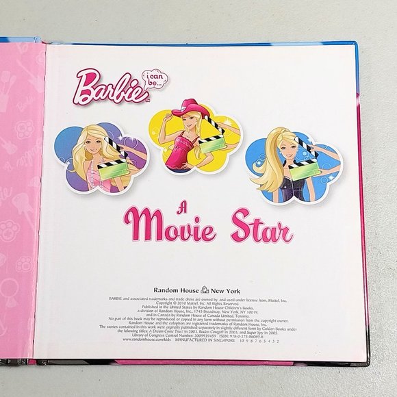 Barbie "I Can Be a Movie Star by Random House 2010 Hardcover Book #1295 - Picture 4 of 5